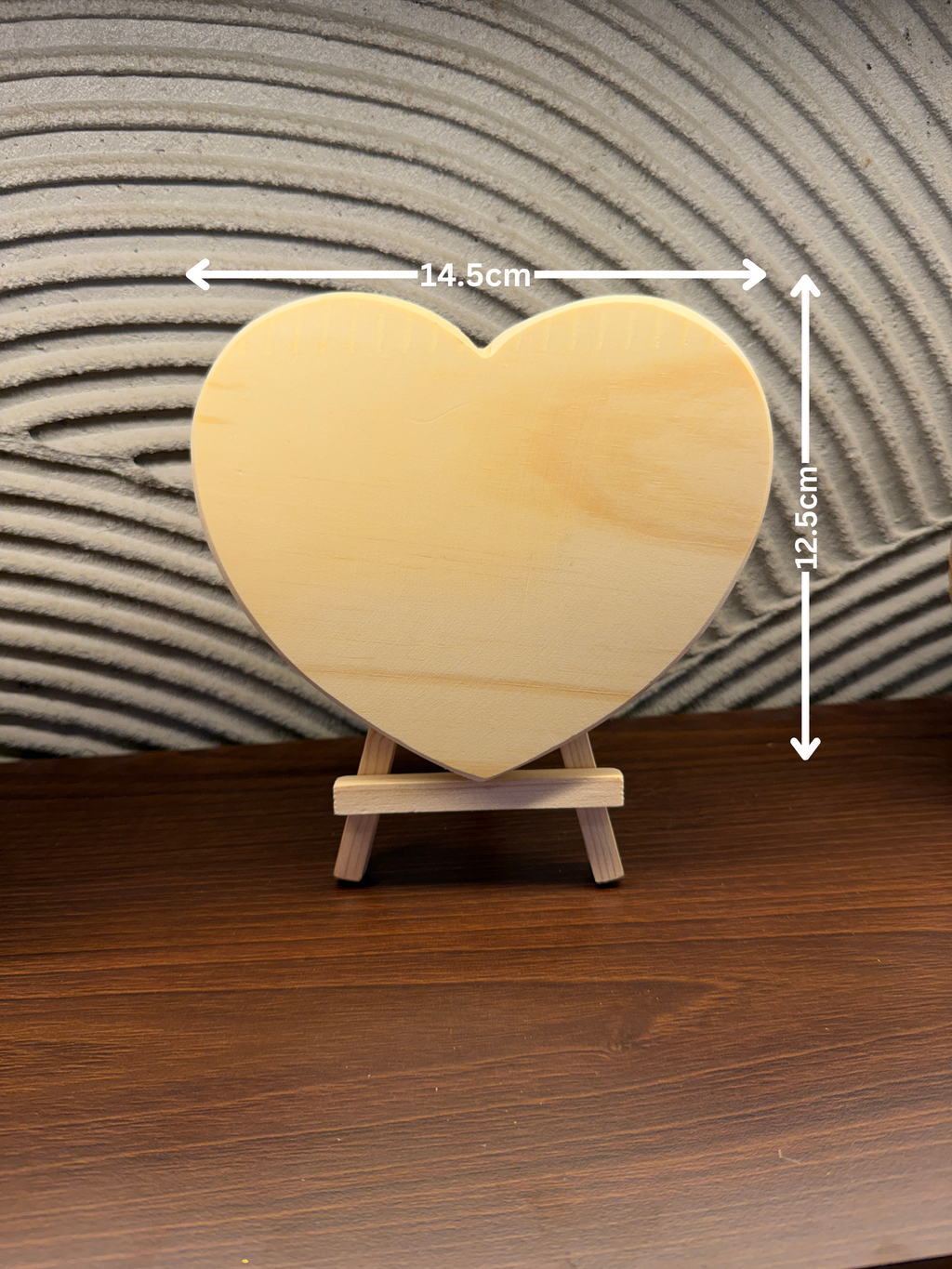 Personalized Wooden Engraving - Heart Shape with Stand