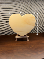 Personalized Wooden Engraving - Heart Shape with Stand