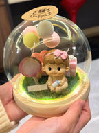 Custom baby fullmoon gift - unique LED crystal ball with personalized engraving, perfect newborn celebration present